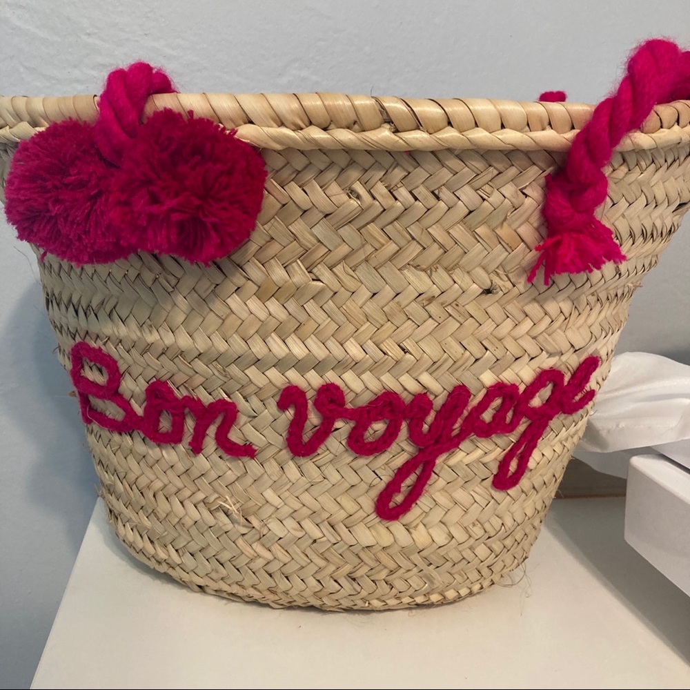 Wicker Rattan Straw Cruise Beach Tote Bag NWOT